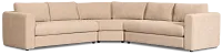 Alma Taupe Fabric Small 2-arm Wedge Sectional