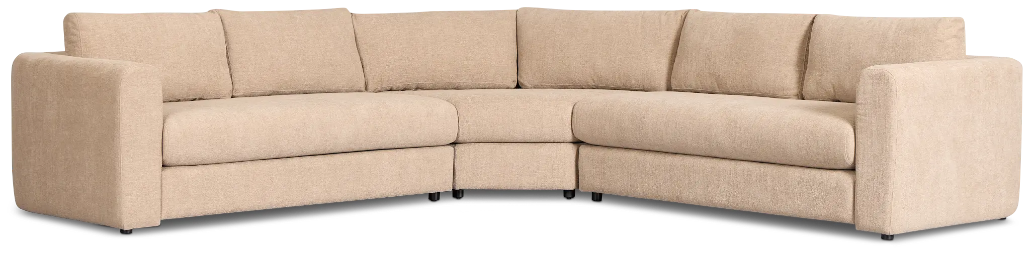 Alma Taupe Fabric Small 2-arm Wedge Sectional Alma Taupe Fabric Small 2-arm Wedge Sectional