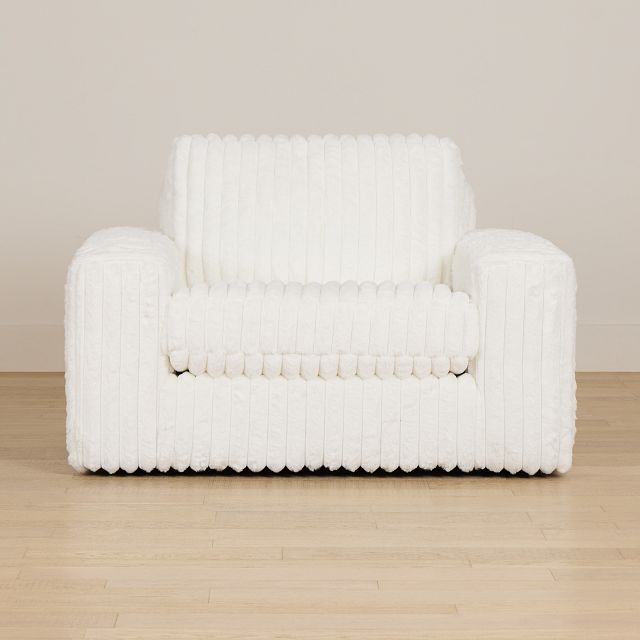 Teddy White Fabric Oversized Chair