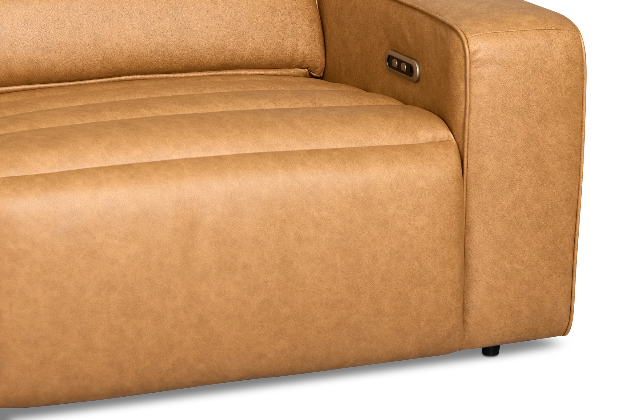 Sawyer Light Brown Micro 3-piece Modular Power Sofa