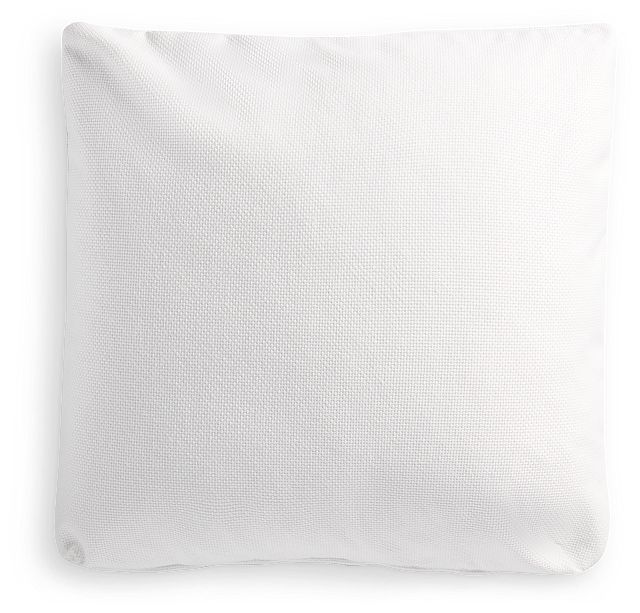 Suave White 20" Accent Pillow