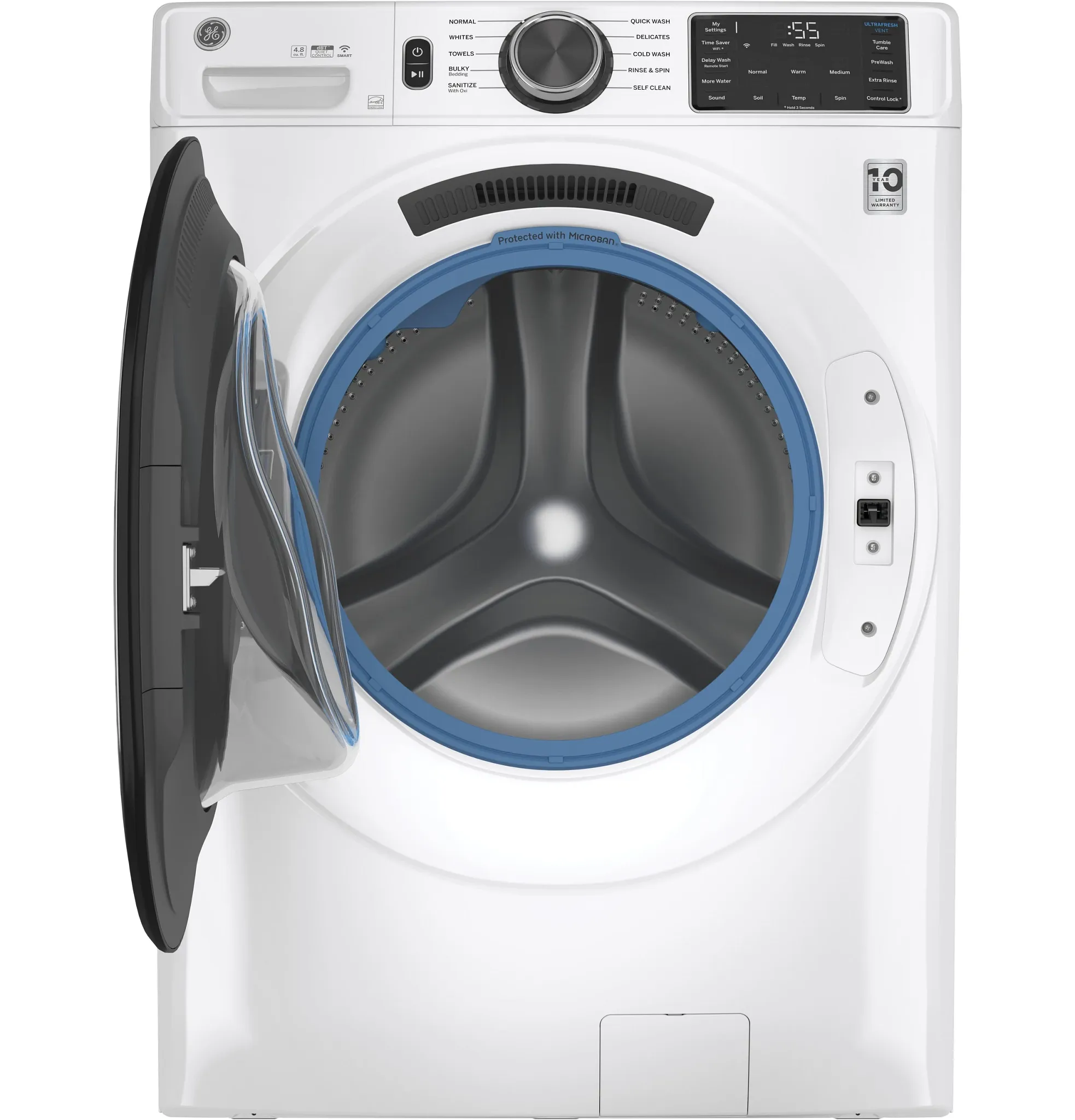 Ge 550 Series White Front Load Washer