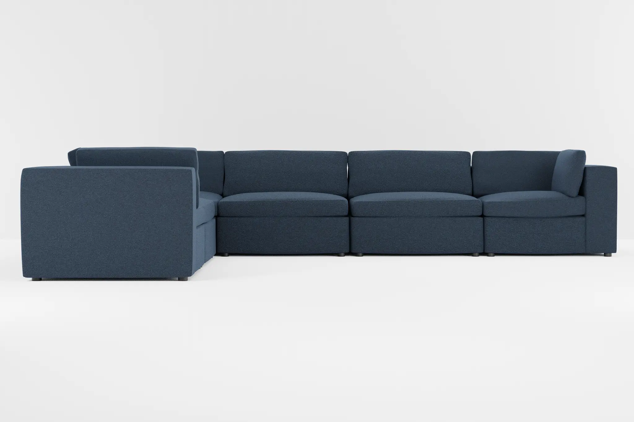 Destin Elite Dark Blue Fabric 6-piece Modular Sectional Destin Elite Dark Blue Fabric 6-piece Modular Sectional