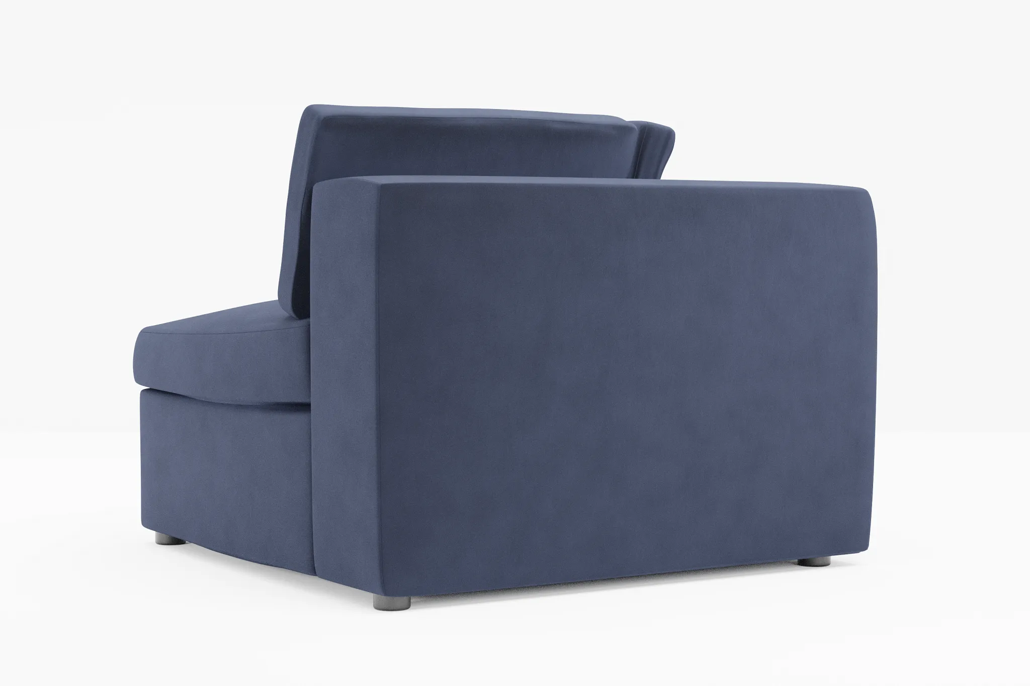 Destin Joya Dark Blue Velvet Corner Chair