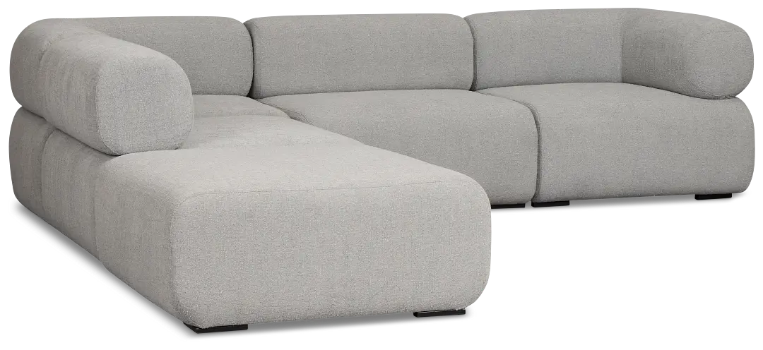 Celeste Light Gray Fabric 5-piece Left Facing Bumper Sectional Celeste Light Gray Fabric 5-piece Left Facing Bumper Sectional