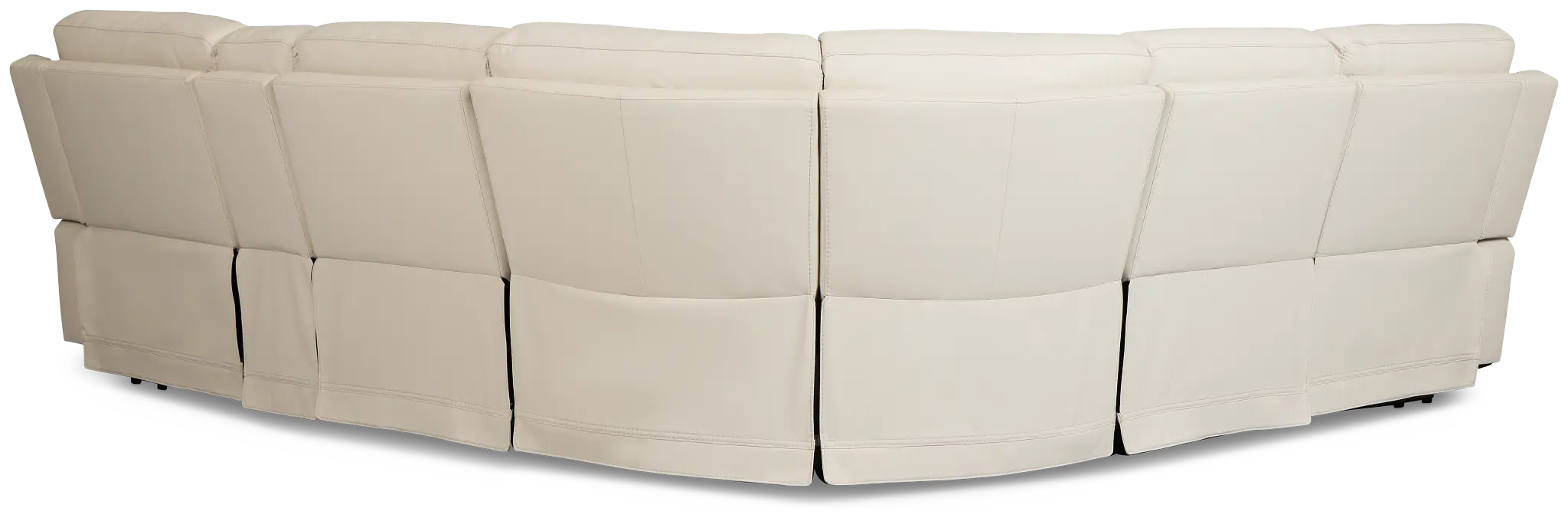 Flexsteel Sterling Ivory Lthr/vinyl Medium Dual Power 2-arm Reclining Sectional Flexsteel Sterling Ivory Lthr/vinyl Medium Dual Power 2-arm Reclining Sectional