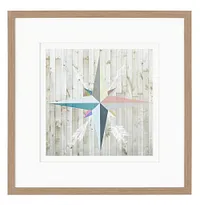 Compass Multicolored Framed Wall Art