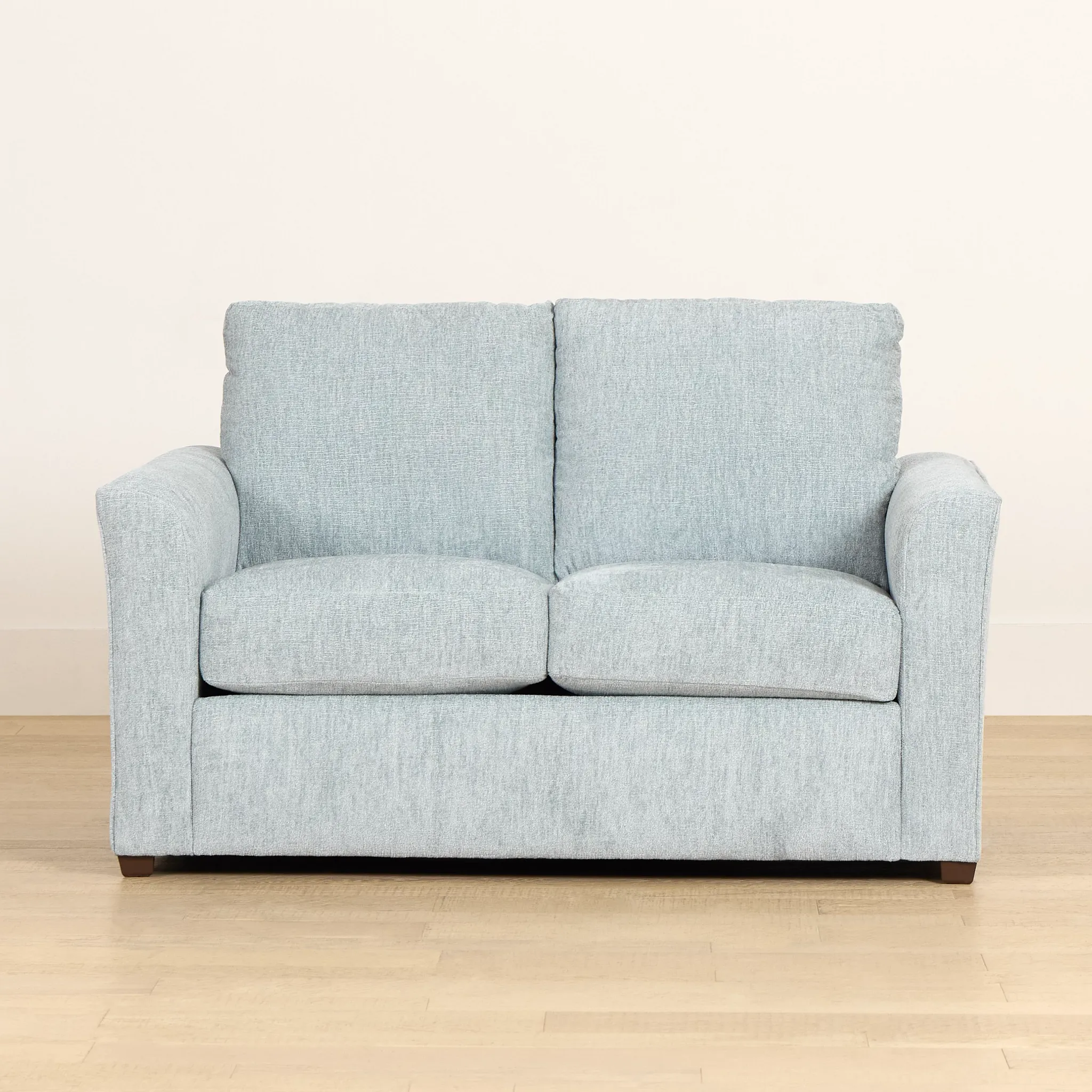 Shore Light Blue Fabric Loveseat
