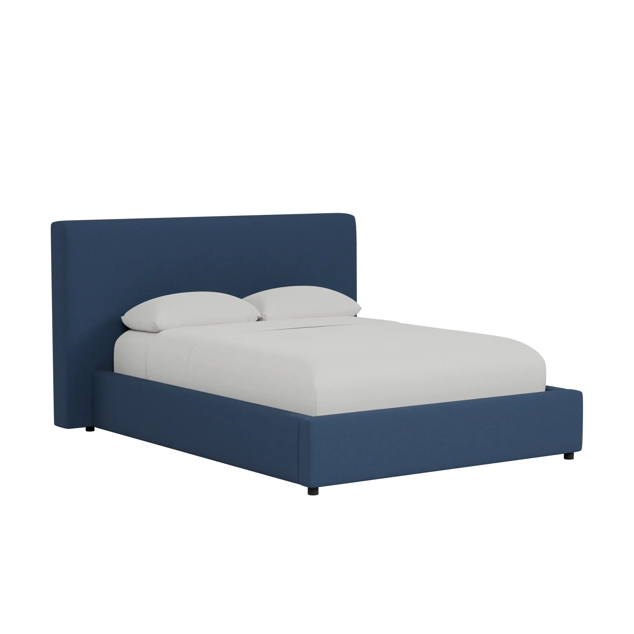 Grayton Revenue Dark Blue 44" Upholstered Platform Bed Grayton Revenue Dark Blue 44" Upholstered Platform Bed