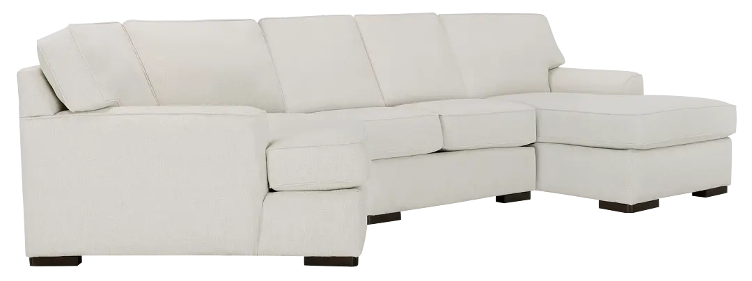 Austin White Fabric Right Chaise Cuddler Sectional Austin White Fabric Right Chaise Cuddler Sectional