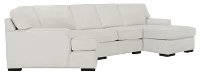 Austin White Fabric Right Chaise Cuddler Sectional