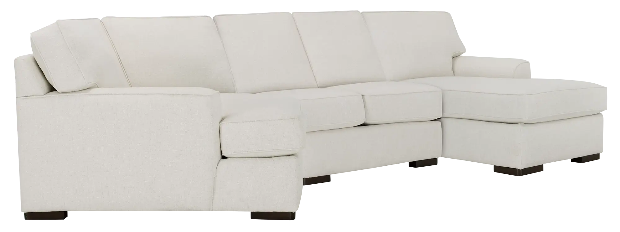 Austin White Fabric Right Chaise Cuddler Sectional Austin White Fabric Right Chaise Cuddler Sectional