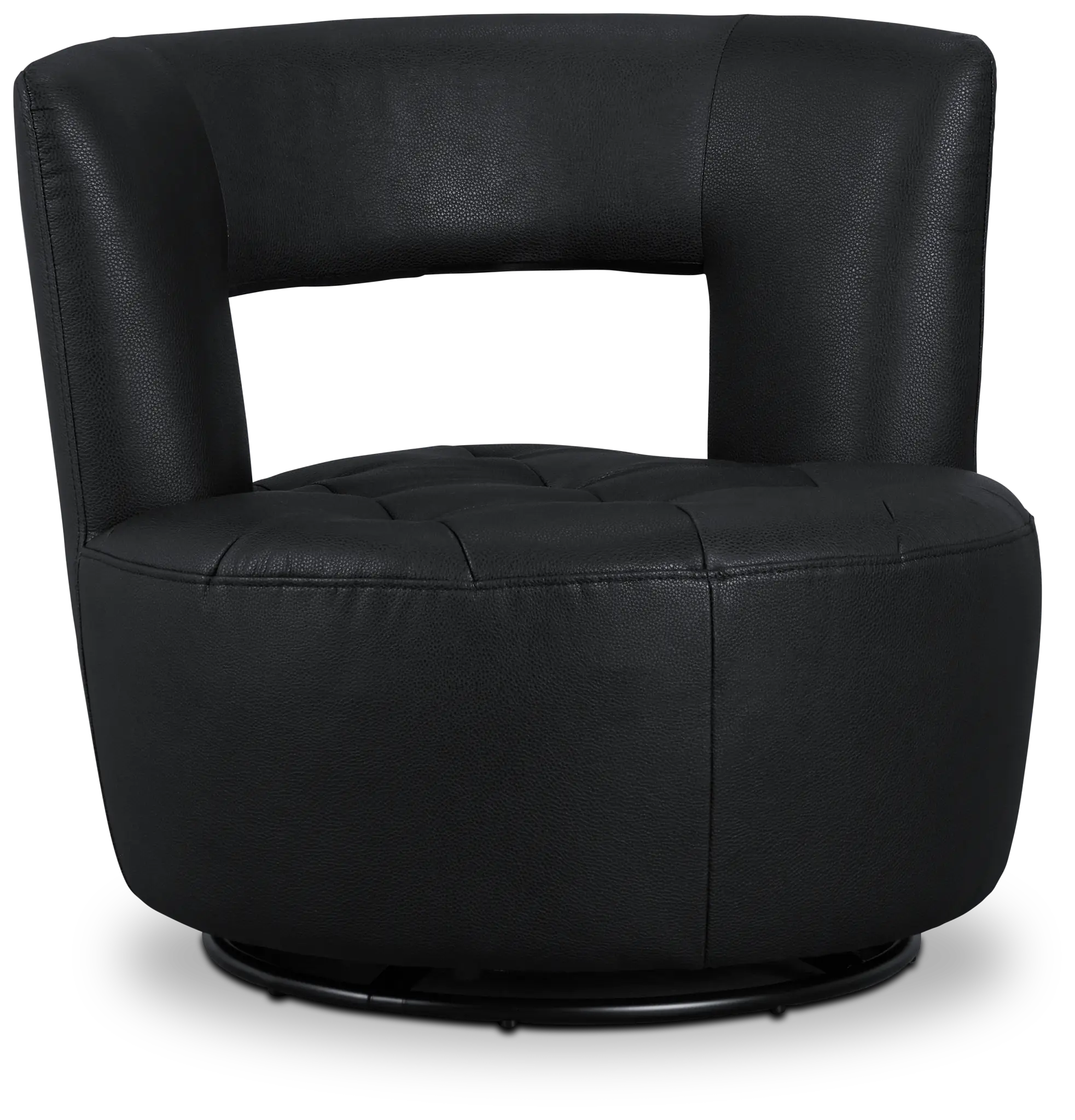 Zion Black Micro Swivel Accent Chair Zion Black Micro Swivel Accent Chair