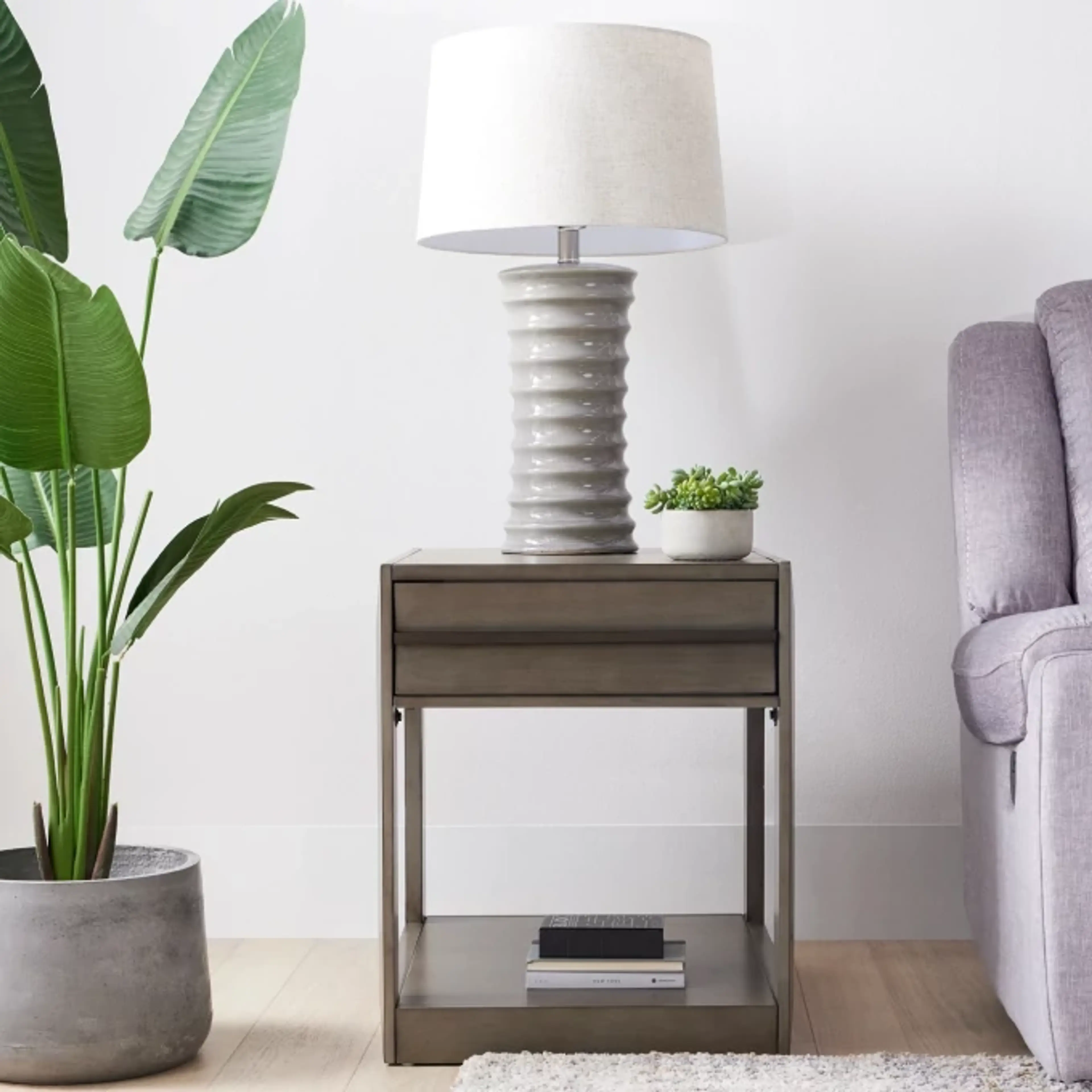 Gray End Table