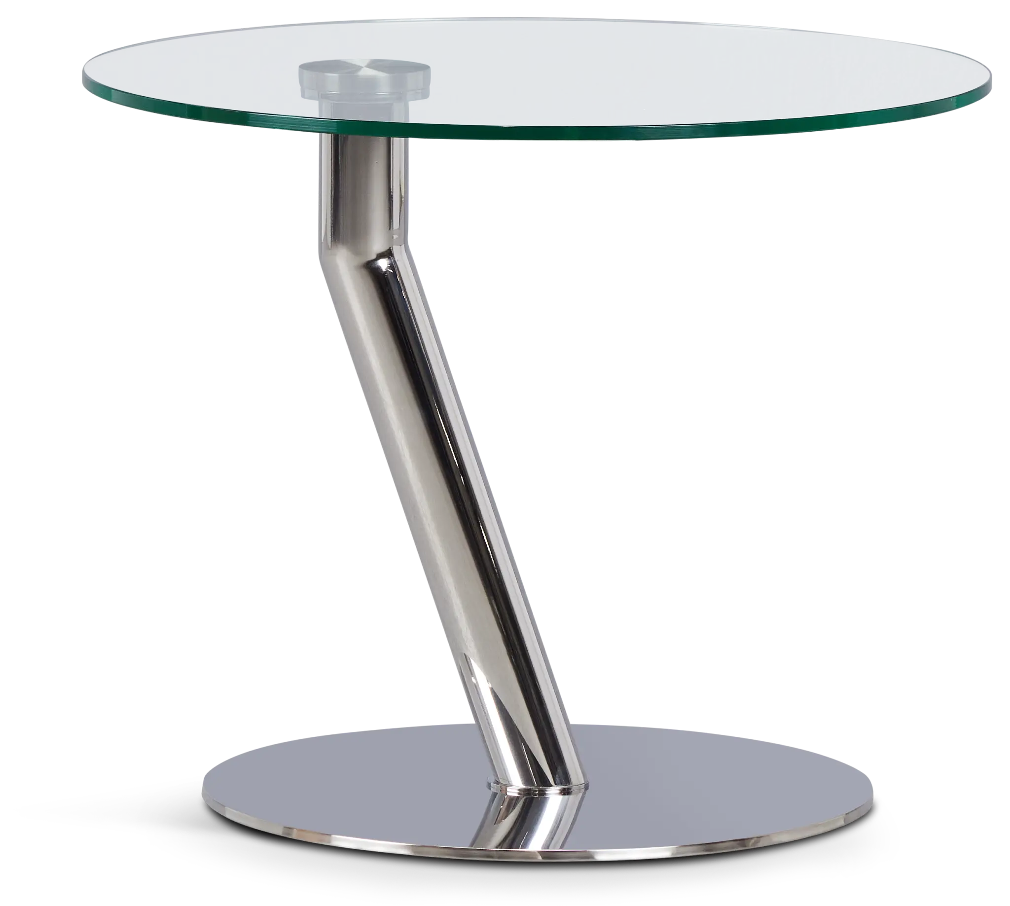Brooks Glass Round End Table Brooks Glass Round End Table