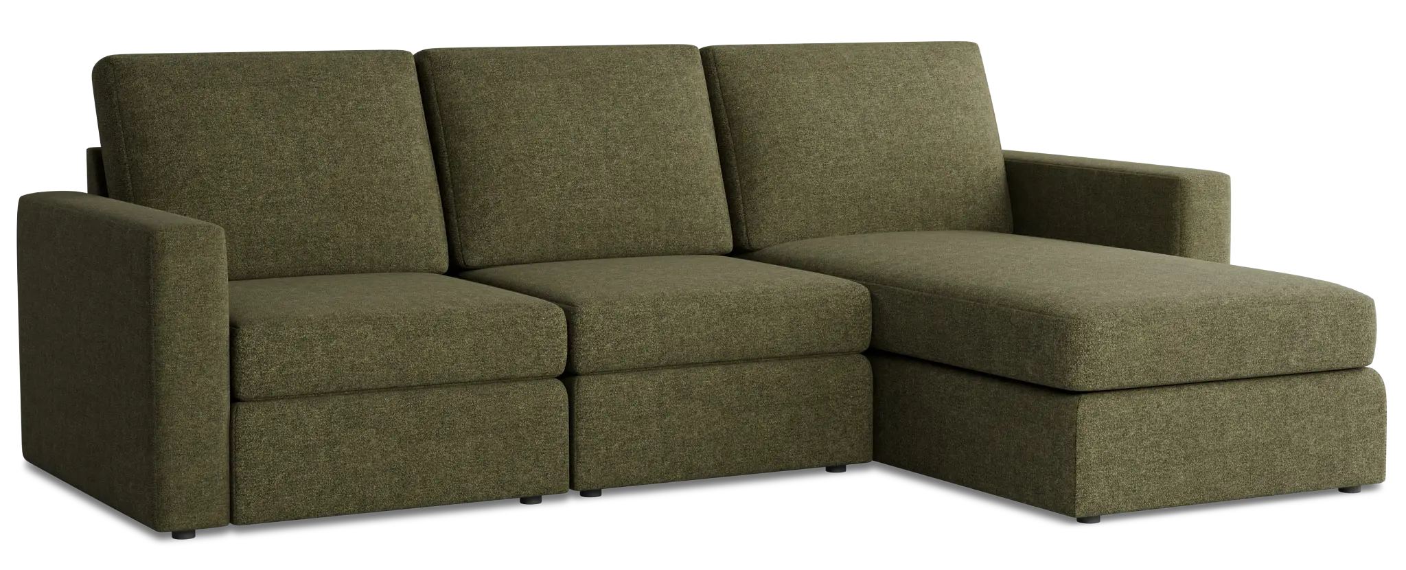 Citymod Green Fabric Small Right Chaise Sectional Citymod Green Fabric Small Right Chaise Sectional