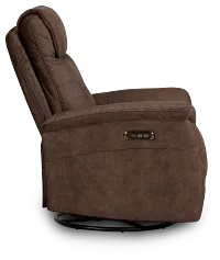 Ryder Brown Micro Power Swivel Glider Recliner