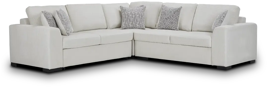 Blakely White Fabric Medium 2-arm Right Facing Sleeper Sectional Blakely White Fabric Medium 2-arm Right Facing Sleeper Sectional