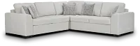 Blakely White Fabric Medium 2-arm Right Facing Sleeper Sectional
