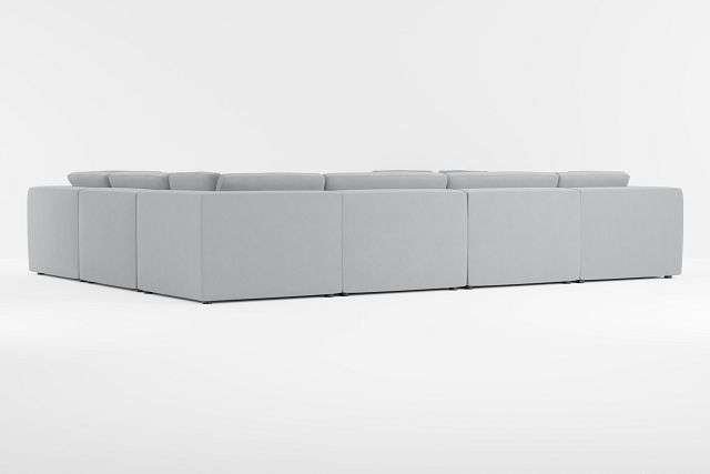 Destin Revenue Gray Fabric 8-piece Modular Sectional