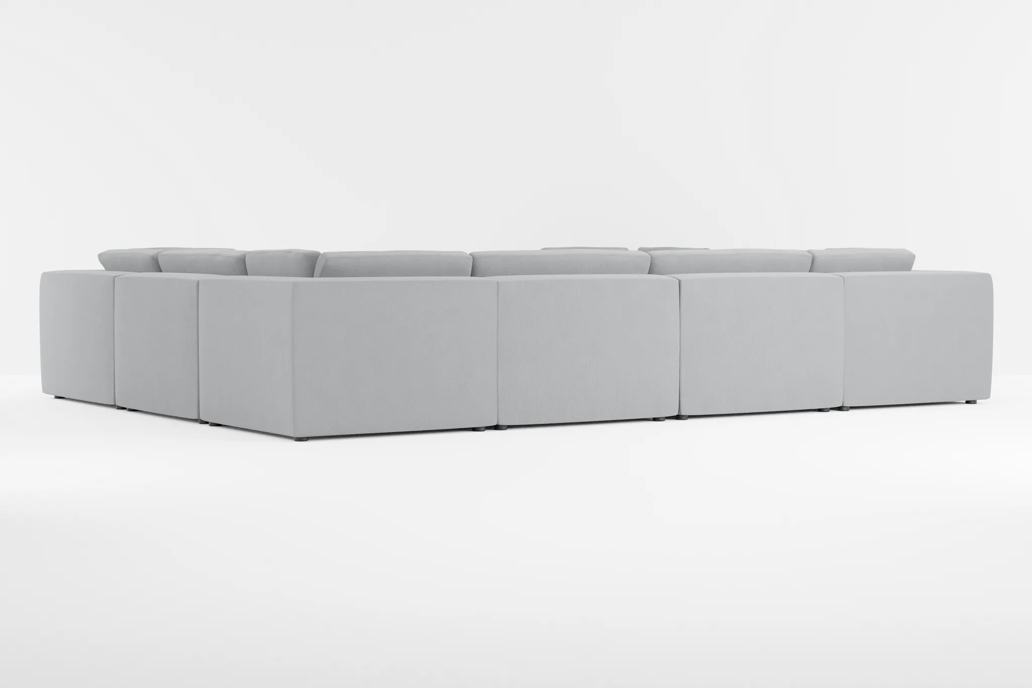Destin Revenue Gray Fabric 8-piece Modular Sectional