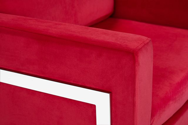 Camille Red Velvet Accent Chair