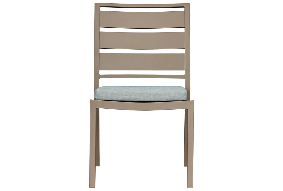 Raleigh Teal Aluminum Side Chair, (1)
