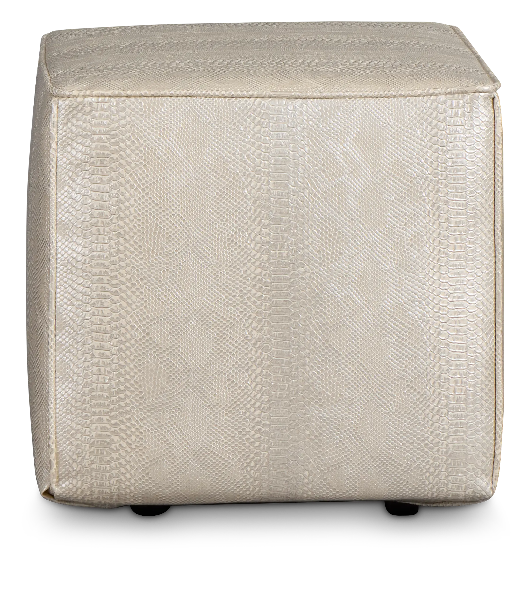 Amazon Ivory Vinyl Accent Pouf Amazon Ivory Vinyl Accent Pouf