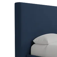 Grayton Peyton Dark Blue 54" Upholstered Platform Bed