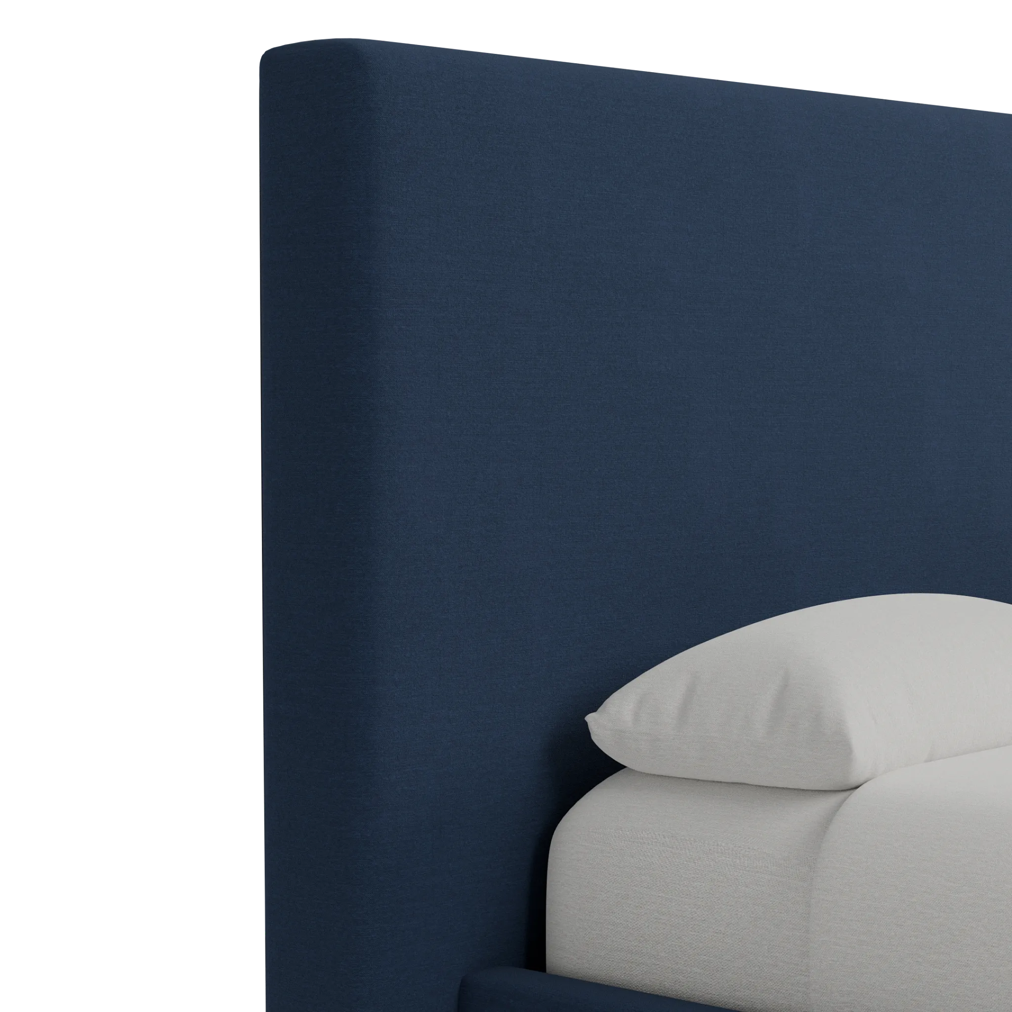 Grayton Peyton Dark Blue 54" Upholstered Platform Bed