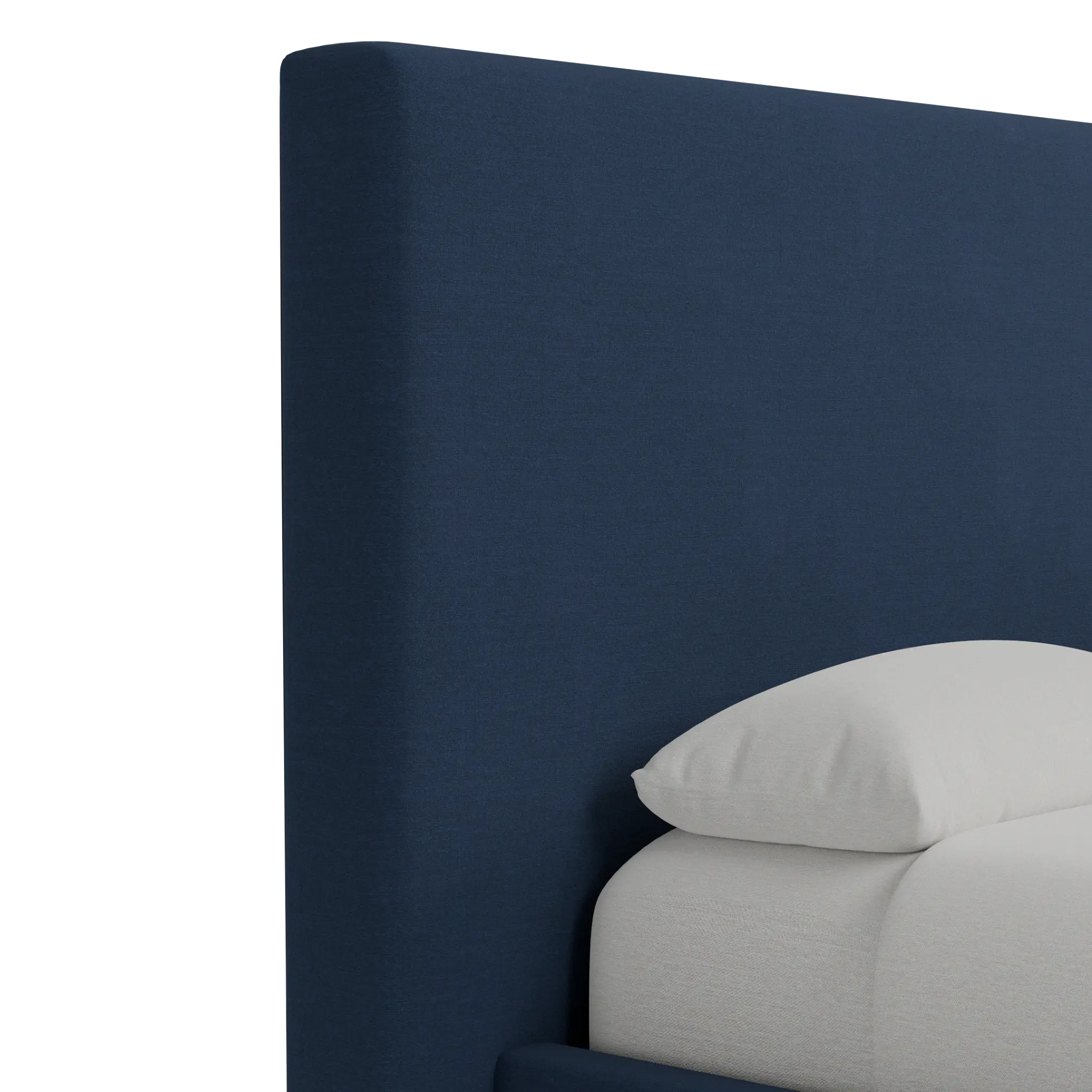 Grayton Peyton Dark Blue 54" Upholstered Platform Bed Grayton Peyton Dark Blue 54" Upholstered Platform Bed