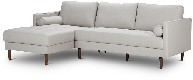 Rue Light Beige Fabric Left Chaise Sectional | Living Room - Sectionals |  City Furniture