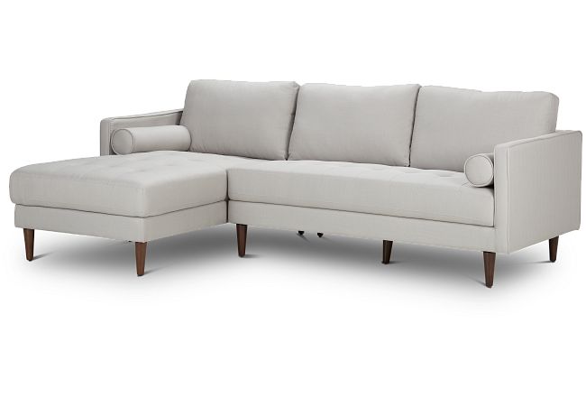 Rue Light Beige Fabric Left Chaise Sectional