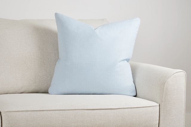 Zeke Light Blue 22" Accent Pillow