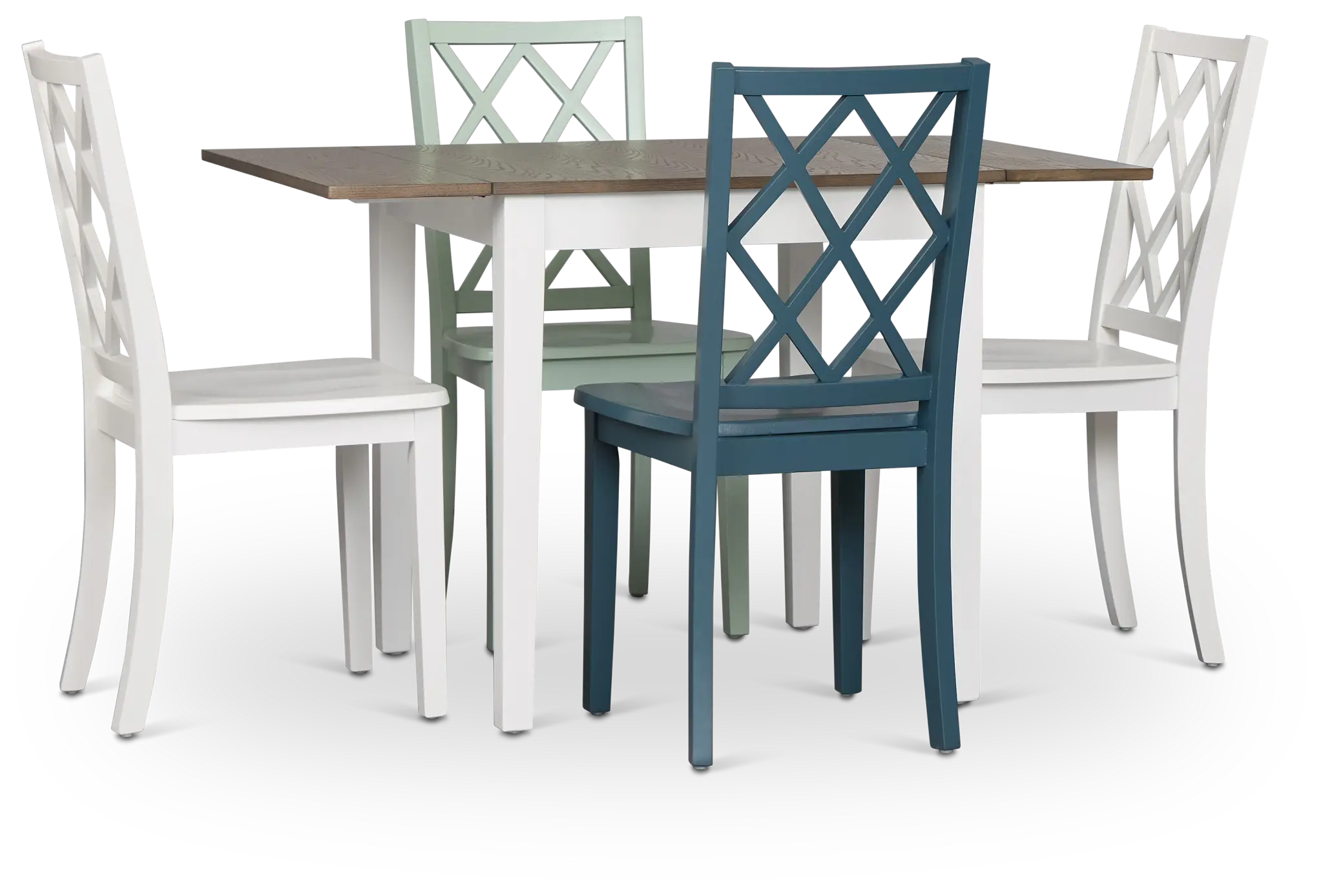 Edgartown Two-tone Rectangular Table And Mixed Chairs Edgartown Two-tone Rectangular Table And Mixed Chairs