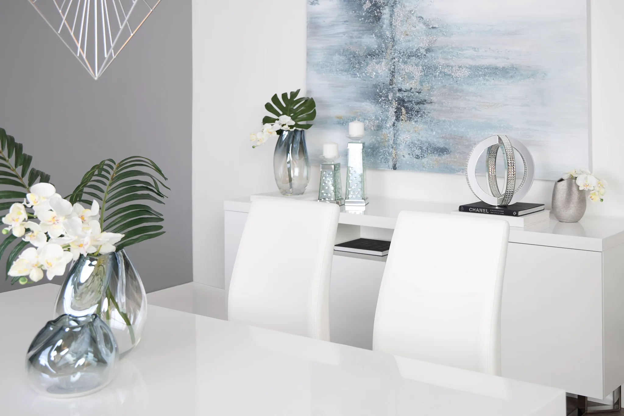 Axel White Upholstered Side Chair