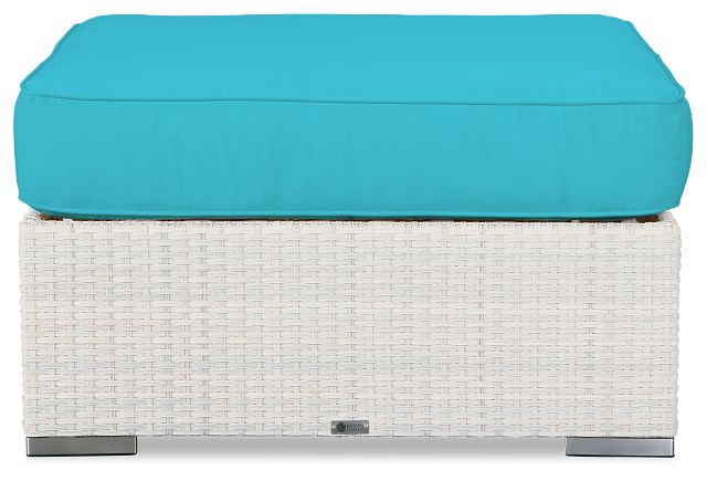 Biscayne Dark Teal Ottoman