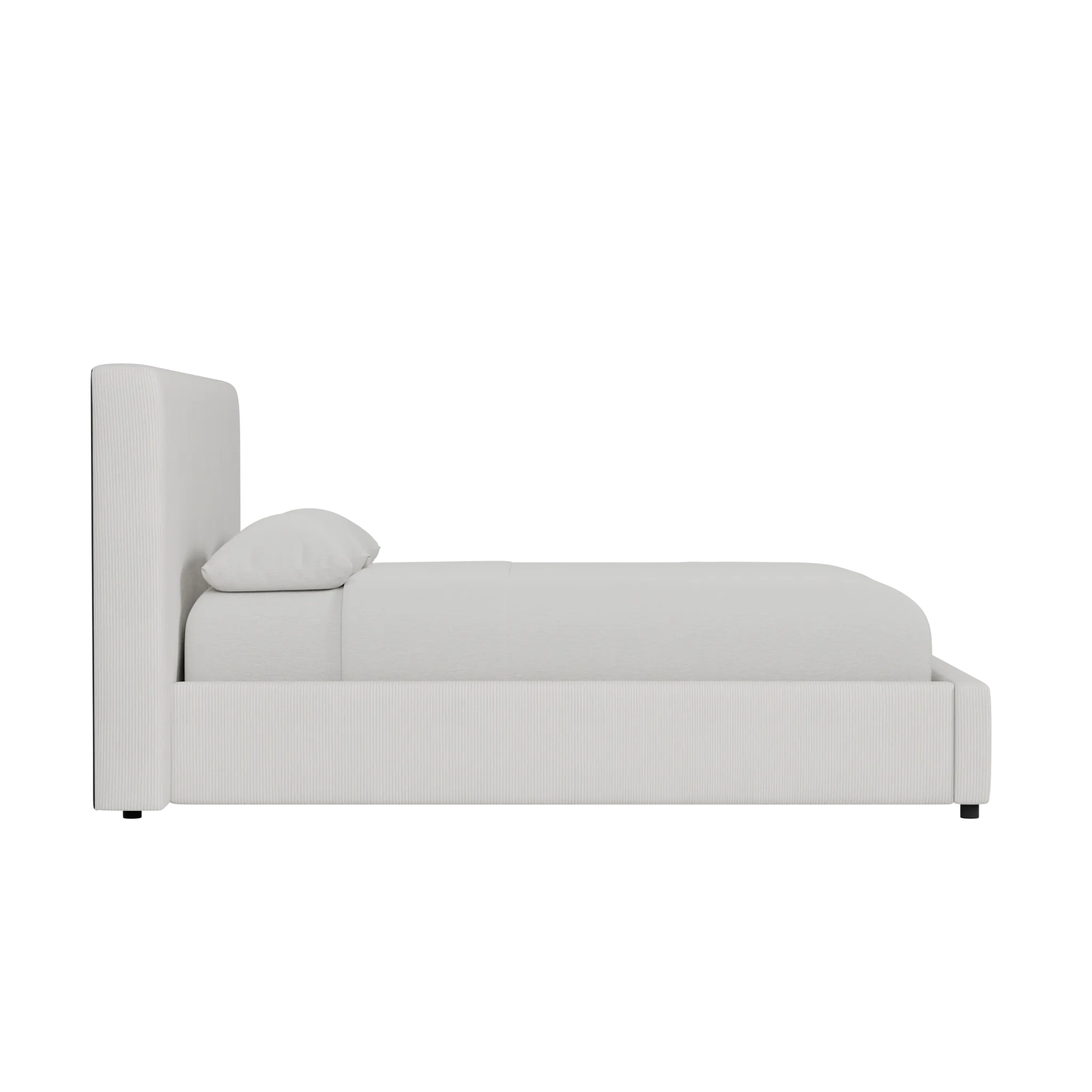 Grayton Lucy Light Beige 44" Upholstered Platform Bed