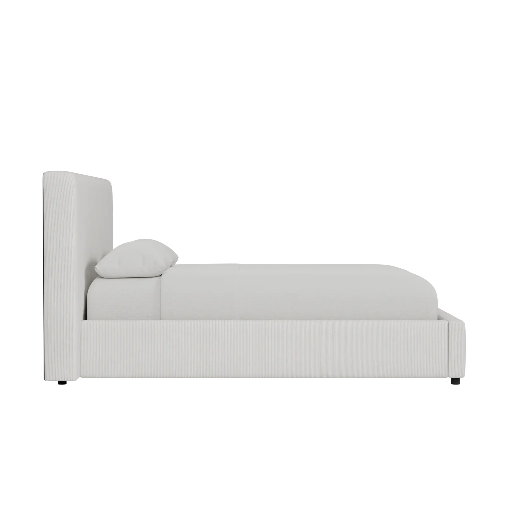 Grayton Lucy Light Beige 44" Upholstered Platform Bed Grayton Lucy Light Beige 44" Upholstered Platform Bed