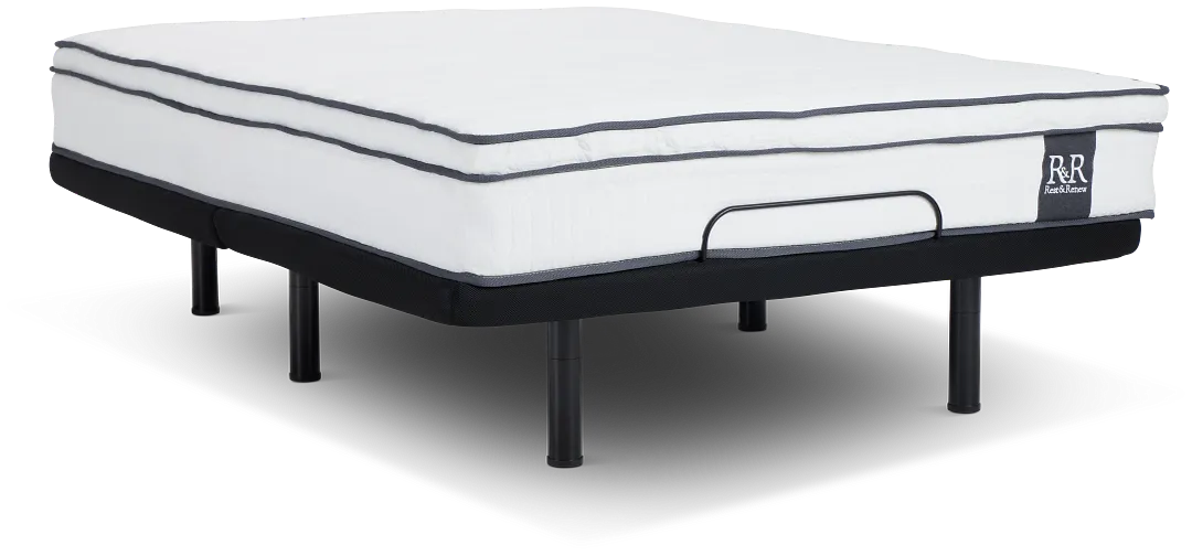 Rest & Renew By Zinus 10" Hybrid Deluxe Adjustable Mattress Set