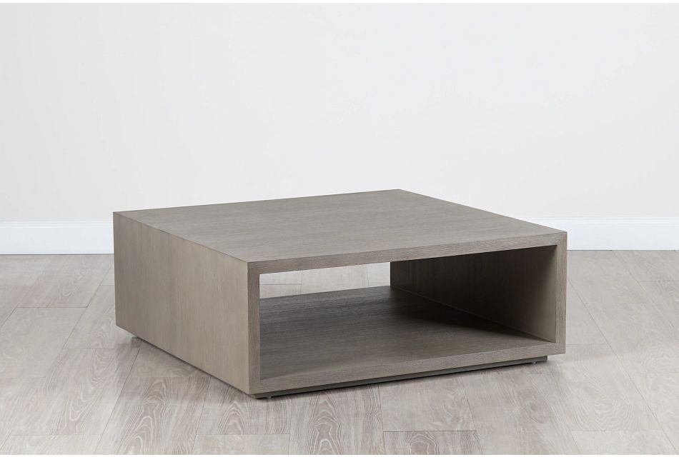 Nixon Light Tone Open Square Coffee Table Living Room Nixon Light Tone Open Square Coffee