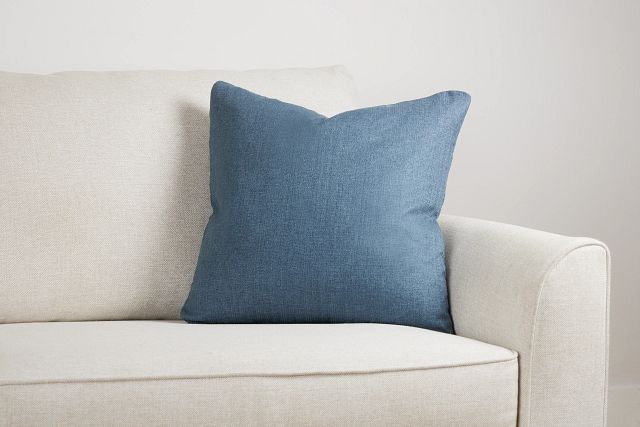 Zeke Dark Blue 20" Accent Pillow