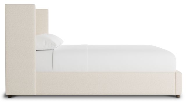 Captiva Merino Light Beige 48" Upholstered Shelter Bed