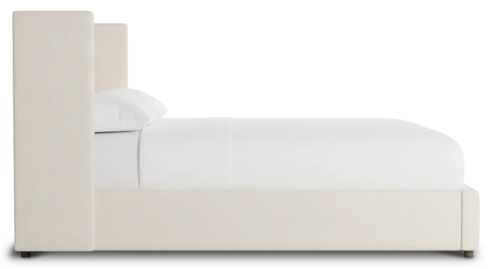 Captiva Merino Light Beige 48" Upholstered Shelter Bed Captiva Merino Light Beige 48" Upholstered Shelter Bed