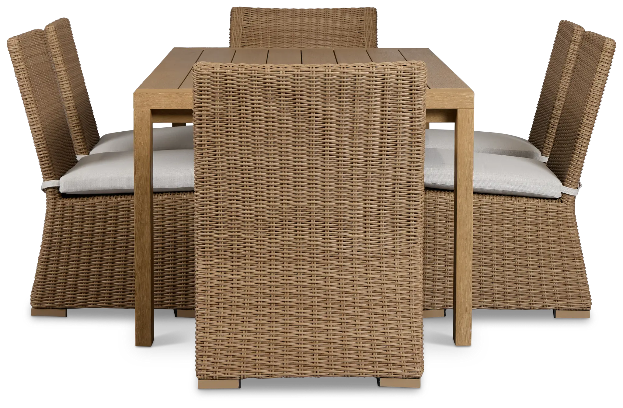 Montecito Mid Tone Table & 6 Chairs With Light Beige Cushions Montecito Mid Tone Table & 6 Chairs With Light Beige Cushions