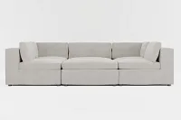 Destin Maguire Pewter Fabric 6-piece Pit Sectional