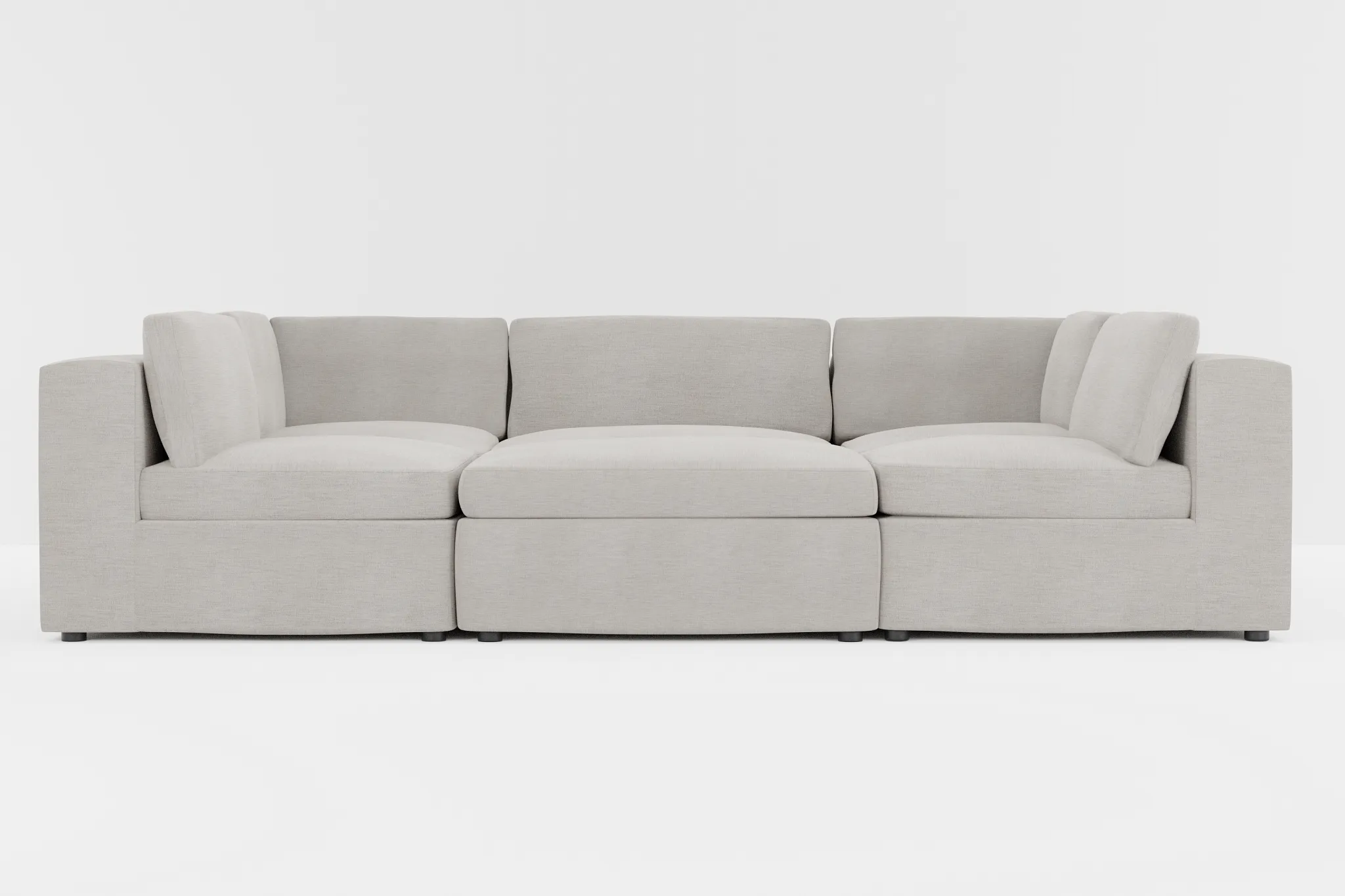 Destin Maguire Pewter Fabric 6-piece Pit Sectional