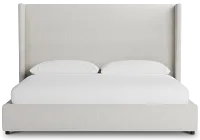 Captiva Gellar Beige 60" Upholstered Shelter Bed