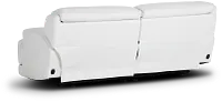 Reign White Lthr/vinyl Power Reclining Sofa