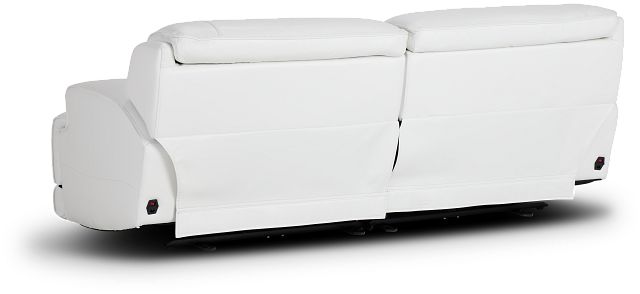 Reign White Lthr/vinyl Power Reclining Sofa